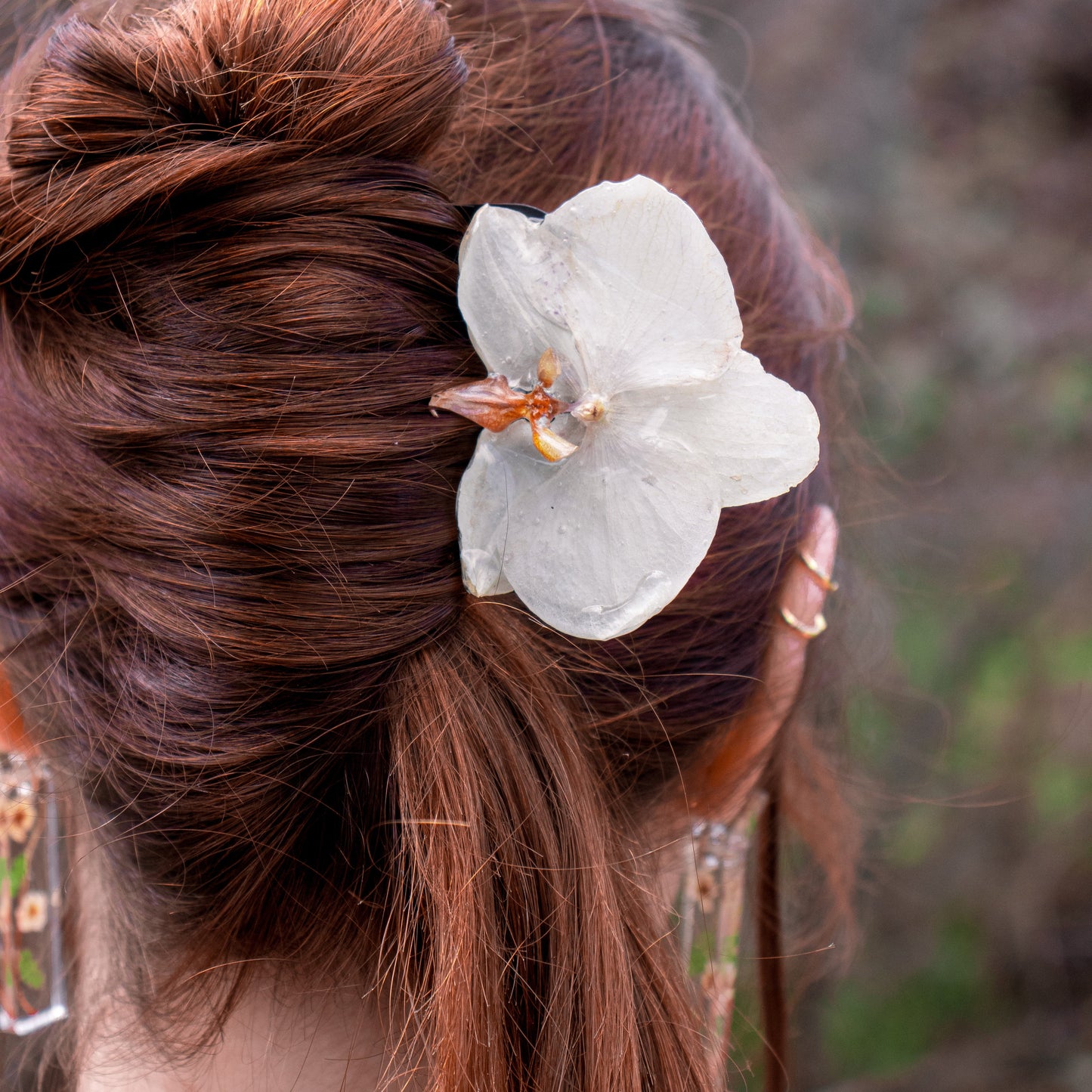 Pasador Orquidea blanca
