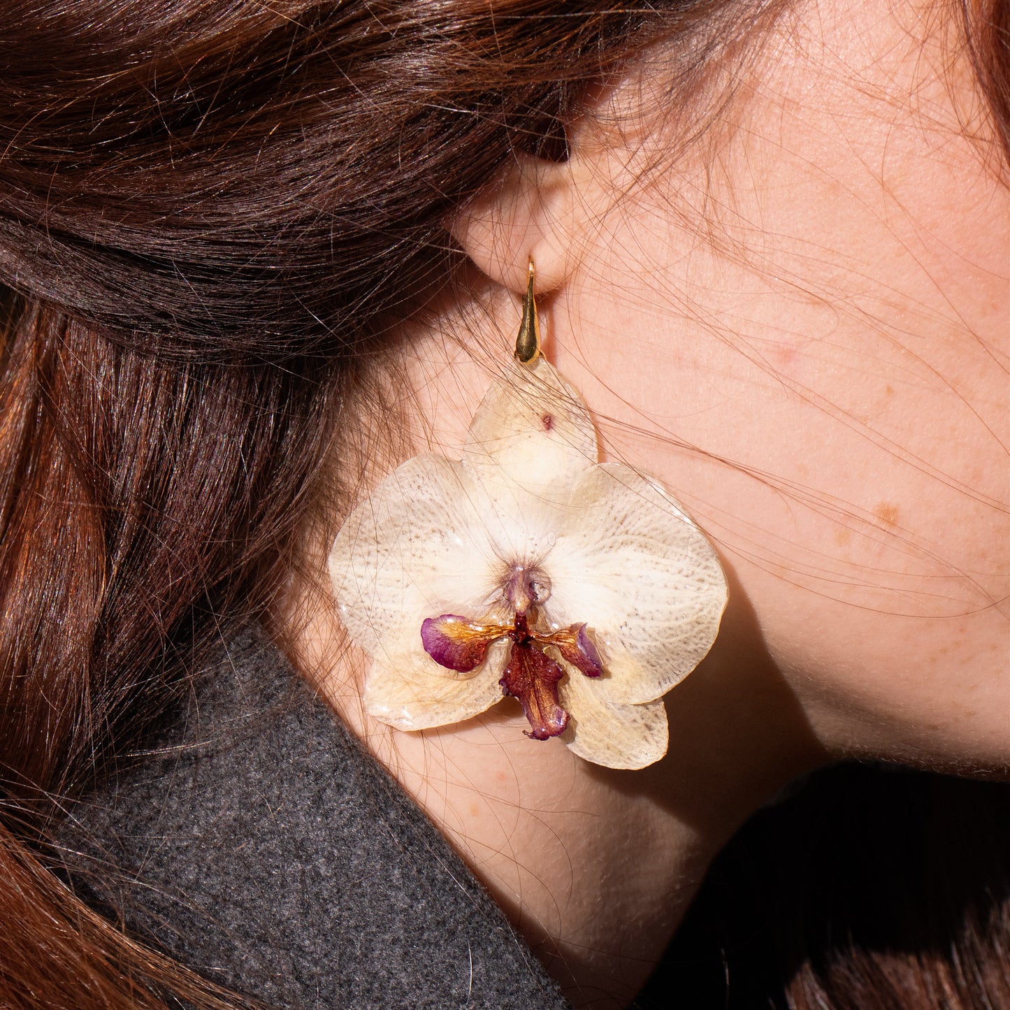 Orquidea blanca y morada
