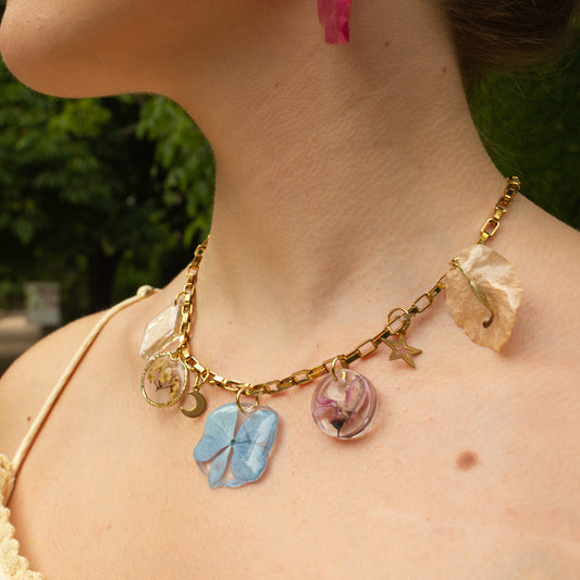 Collar de Charms florales